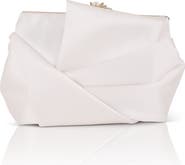 Jewel Badgley Mischka Caroline Satin Obi Pouch Clutch