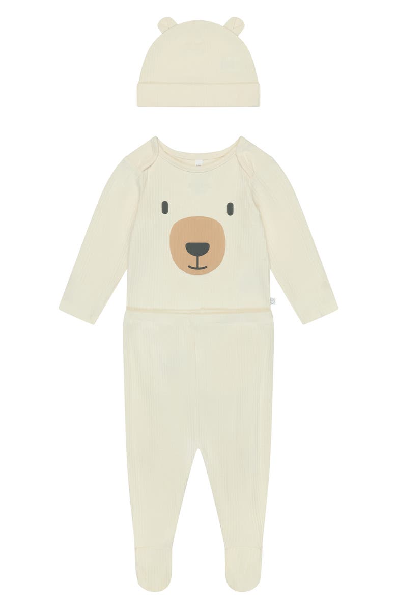 MORI My First Christmas Hat, Bodysuit & Footed Leggings Set, Main, color, 