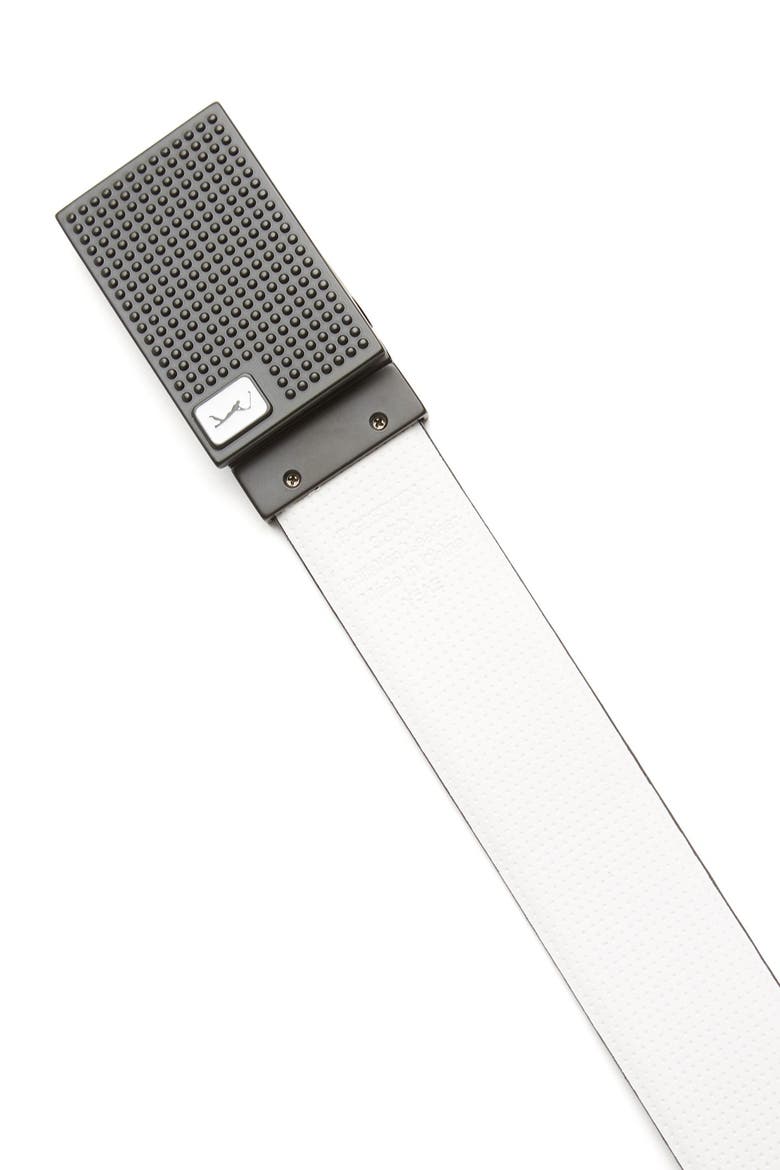 Logo Plaque Belt, Alternate, color, BLACK