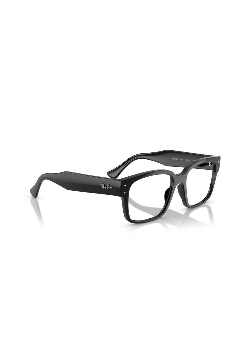 53mm Square optical glasses, Alternate, color, Black