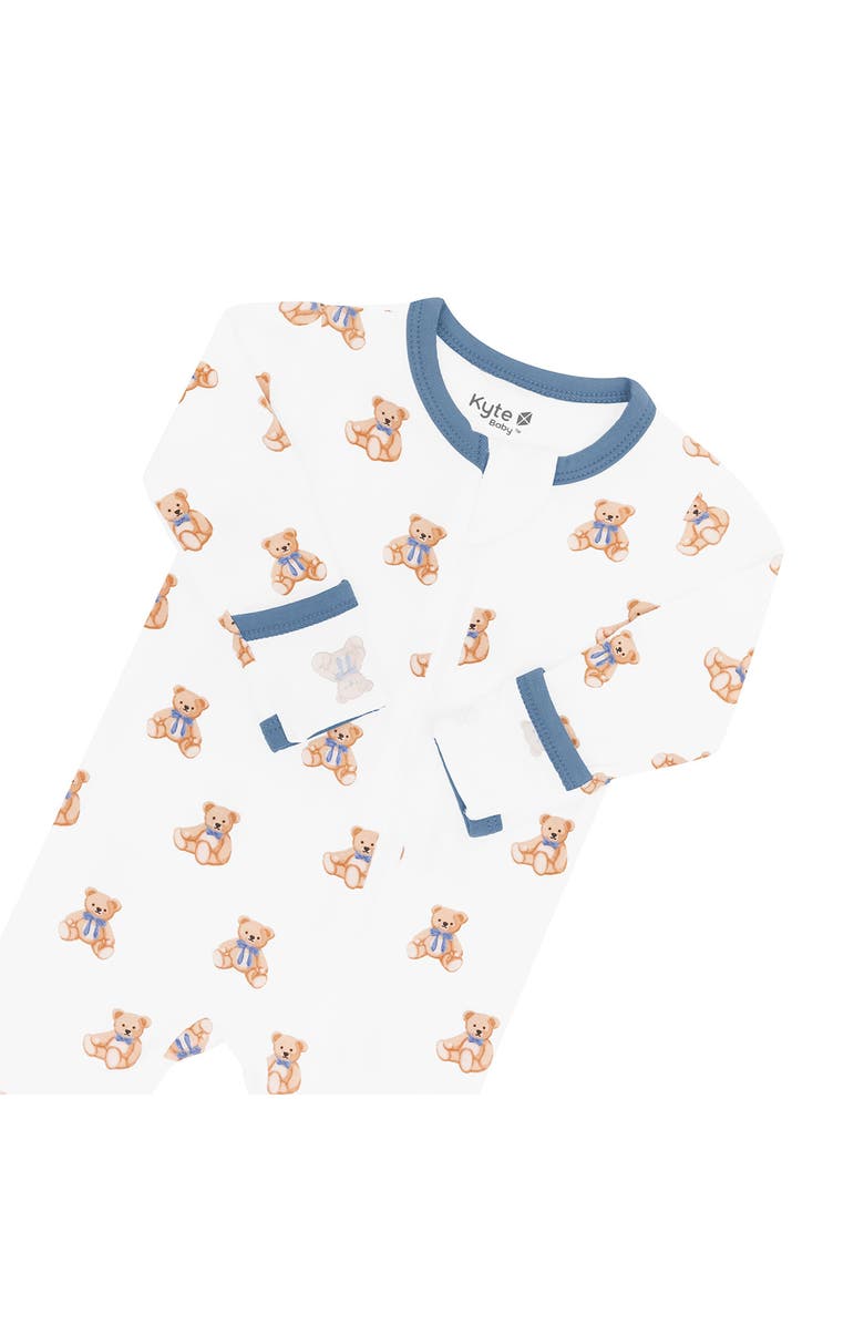 Kyte BABY Teddy Bear Zip-Up Footie, Alternate, color, Teddy Bear
