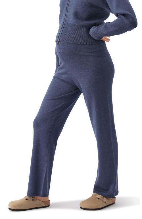 Ripe Maternity Delta Knit Pant In Blue