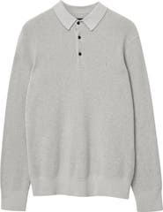 AllSaints Waffle Knit Polo