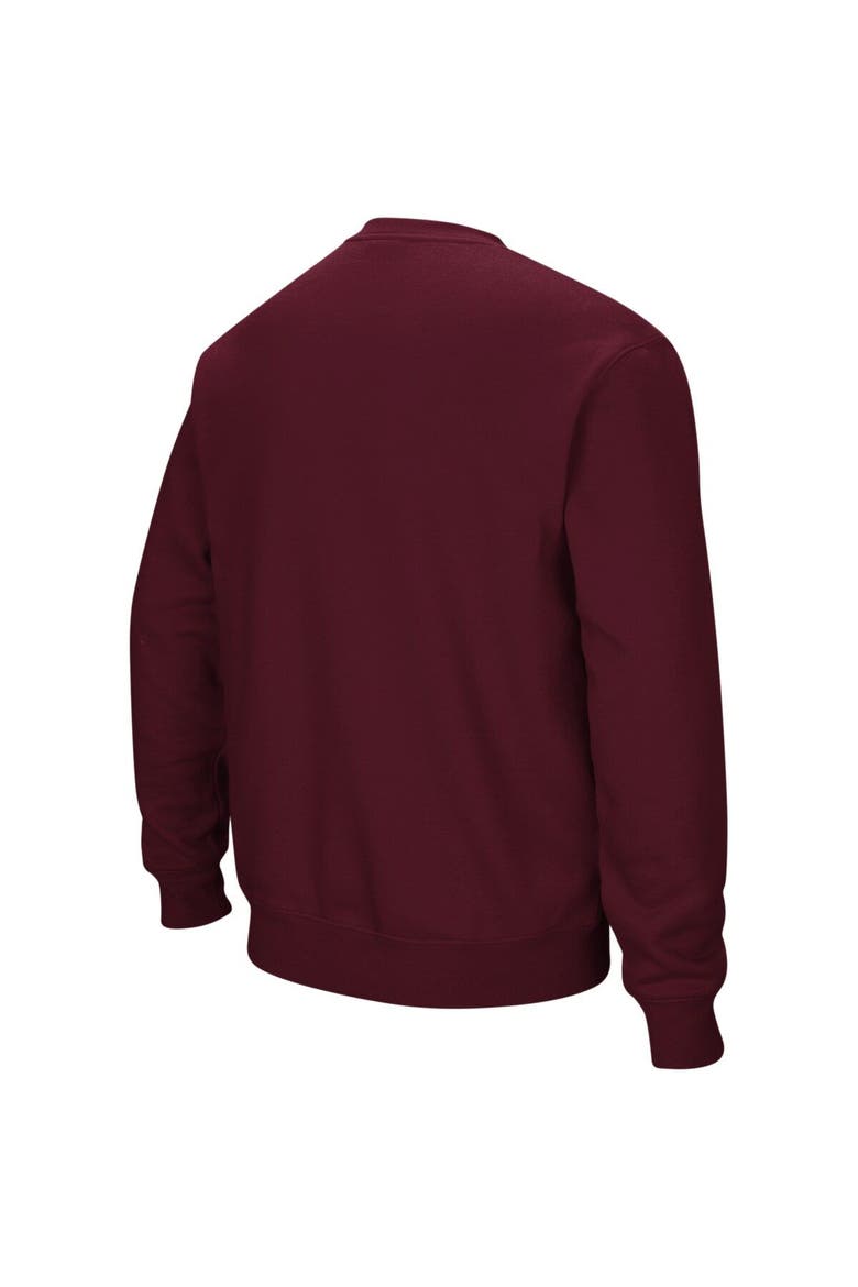 Men's Colosseum Maroon Montana Grizzlies Arch & Logo Crew Neck Sweatshirt, Alternate, color, Maroon