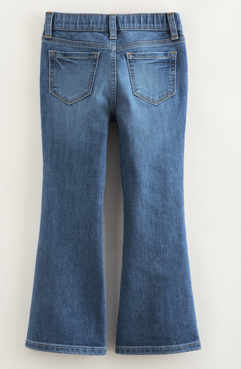 Tucker + Tate Kids' Distressed Pull On Stretch Flare Leg Jeans, Alternate, color, Medium Wash Outline Hearts