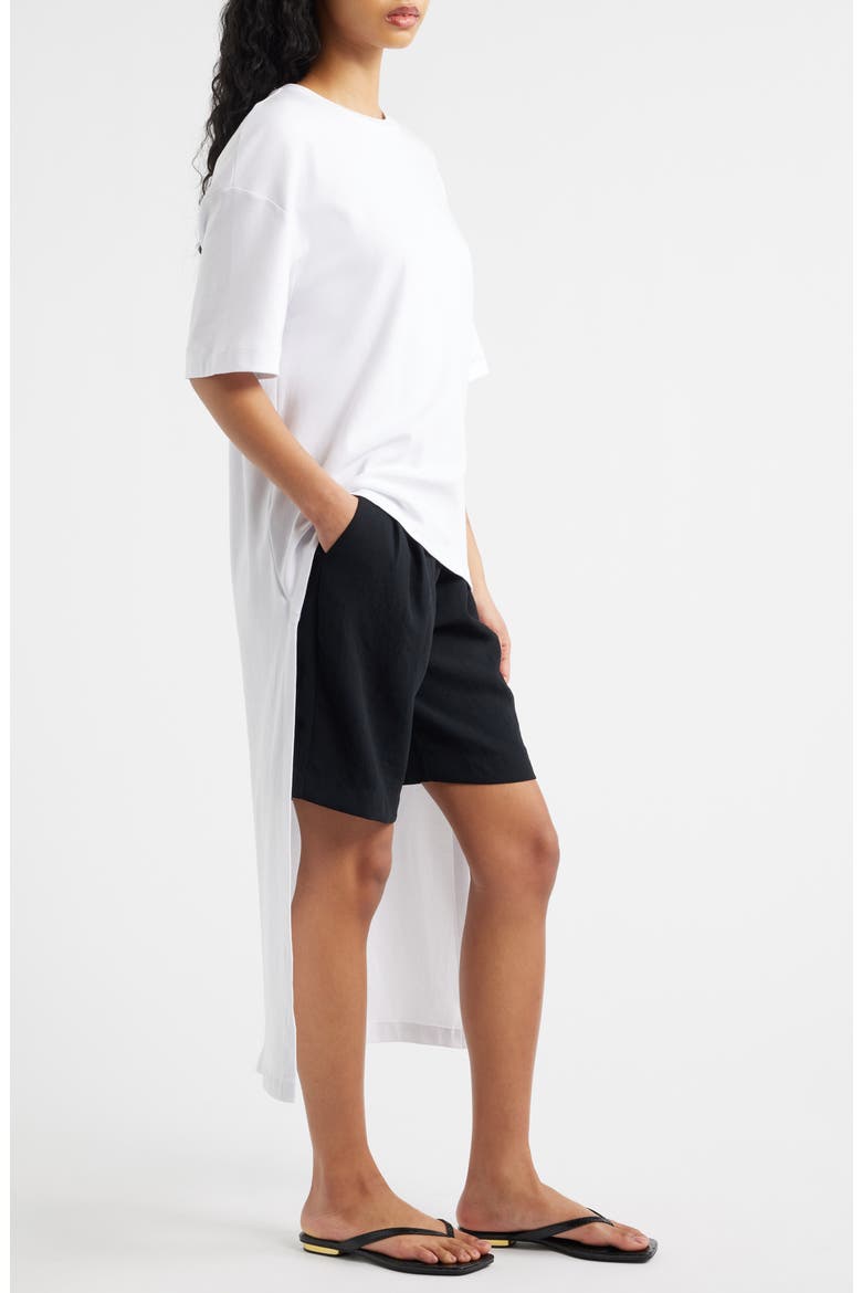 Iris T-Shirt Midi Dress, Alternate, color, WHITE