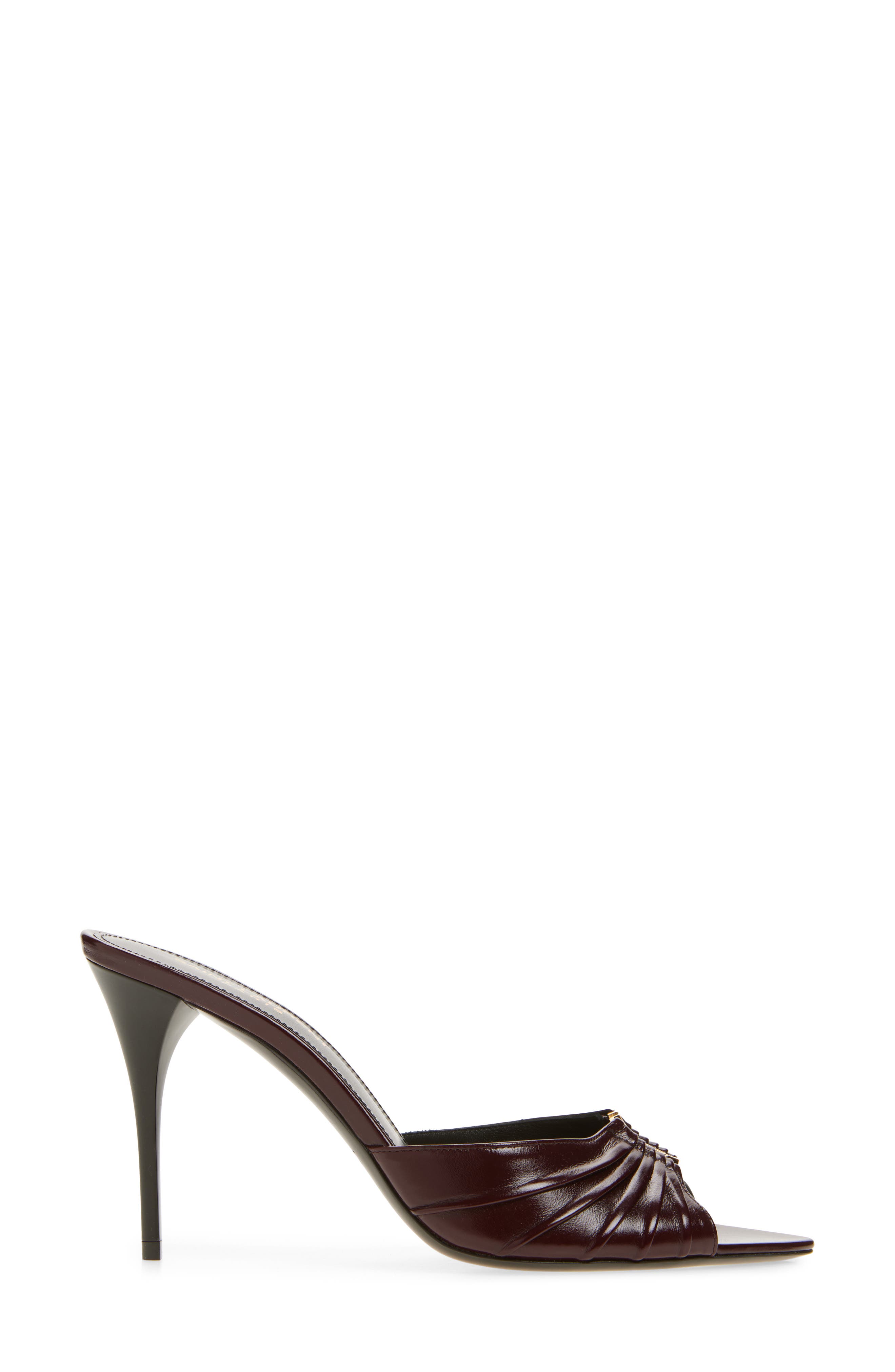 Saint Laurent Babylone Sandal, Alternate, color, Vintage Bordeaux