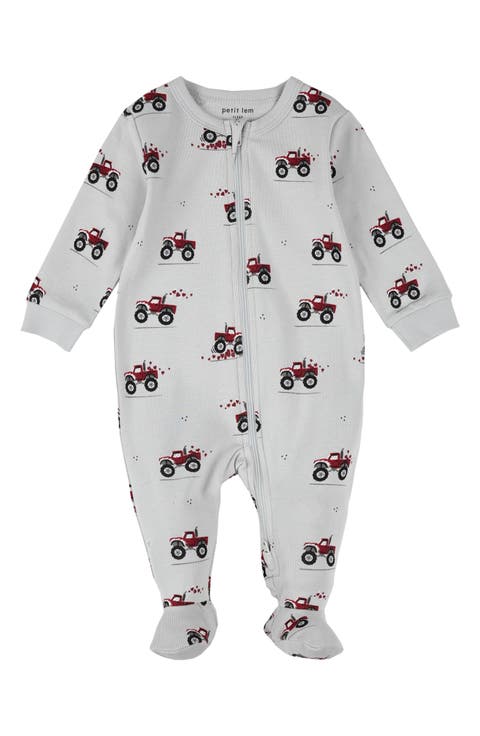 Organic Cotton Fitted Footie Pajamas (Baby)