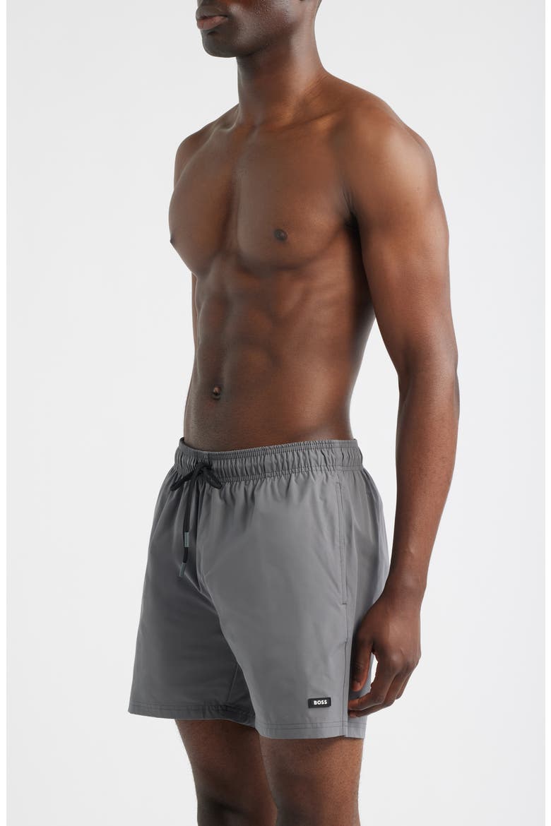 Shark Swim Trunks, Alternate, color, GREY