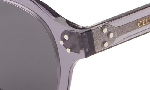 Celine 3 Dots 48mm Round Sunglasses In White