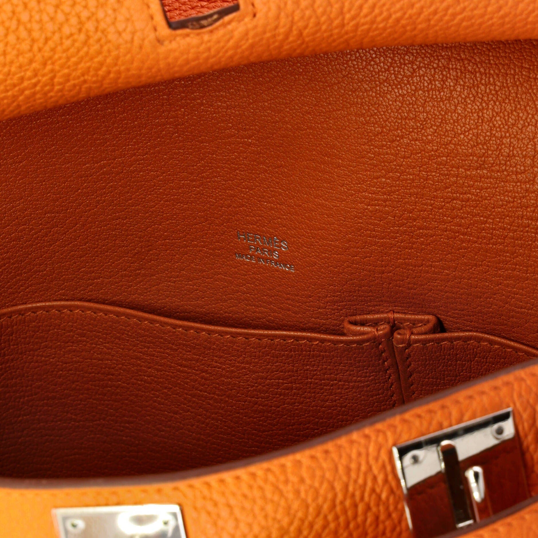 Pre-Owned Hermes Jypsiere Bag Clemence 28, Alternate, color, Orange H