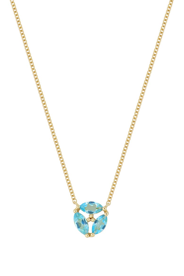 14K Gold Cluster Pendant Necklace (Nordstrom Exclusive), Main, color, 14KY