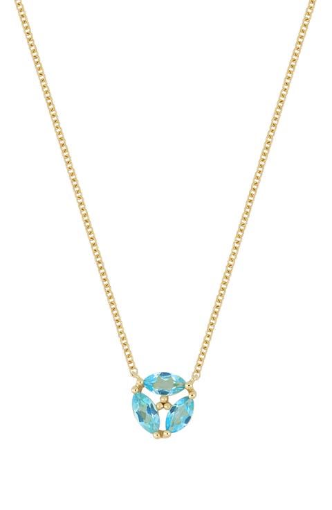 14K Gold Cluster Pendant Necklace (Nordstrom Exclusive)