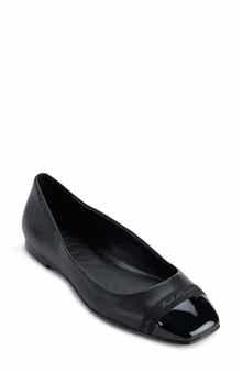 KARL LAGERFELD PARIS Zayne Cap Toe Ballet Flat