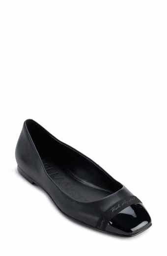 KARL LAGERFELD PARIS Zayne Cap Toe Ballet Flat