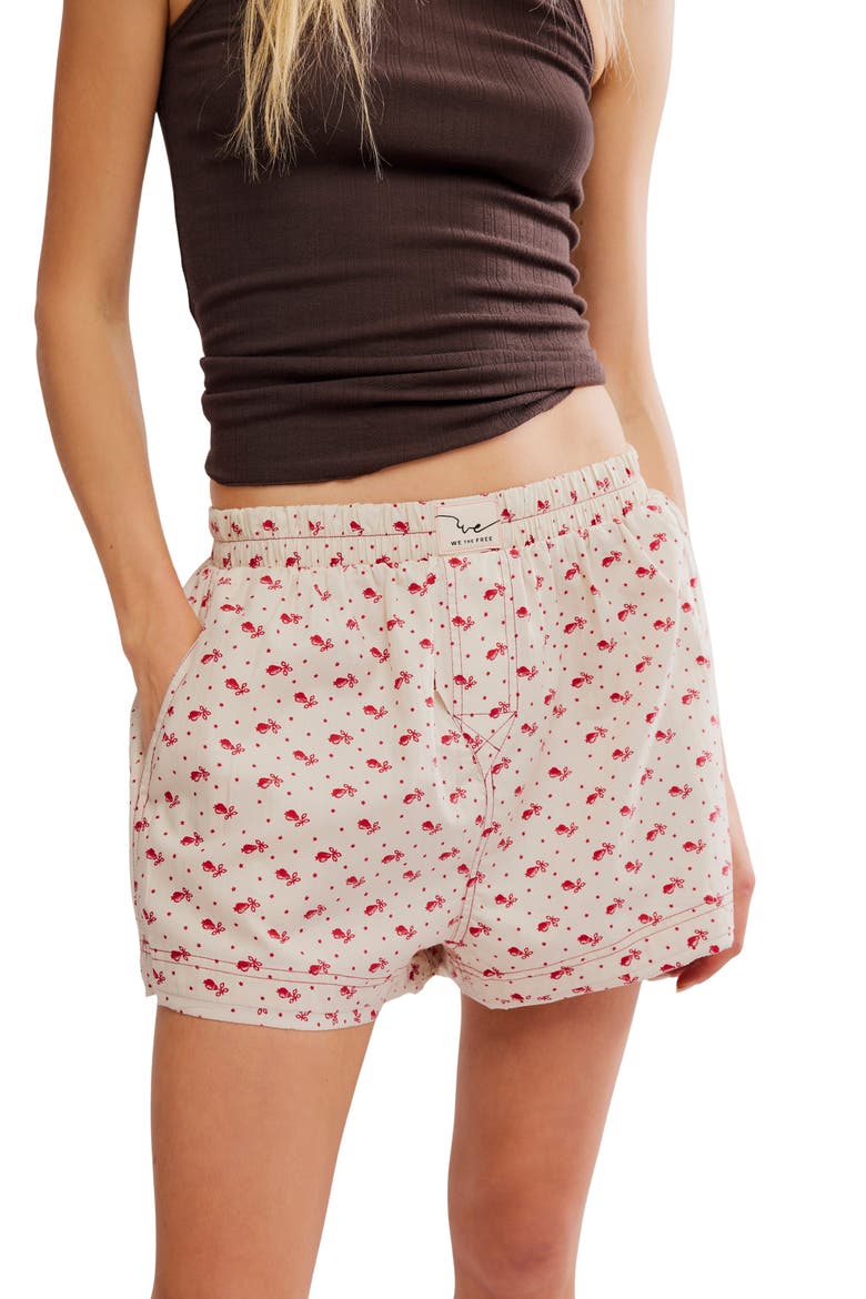 Day to Day Floral Boxer Shorts, Alternate, color, SAND COMBO