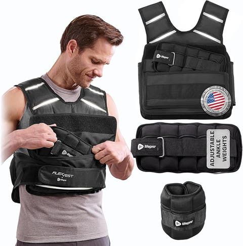 Flexvest Adjustable Weighted Vest for Women & Men 15 or 20 lb Workout Vest for Running, Cardio, Strength Training