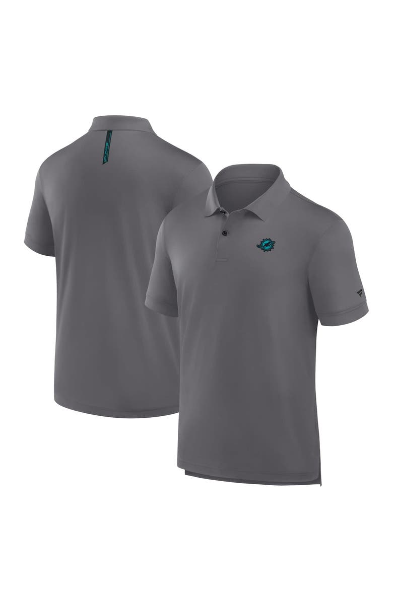 FANATICS Men
s Fanatics Heather Gray Miami Dolphins Front Office Move Mono Polo, Main, color, Heather Gray