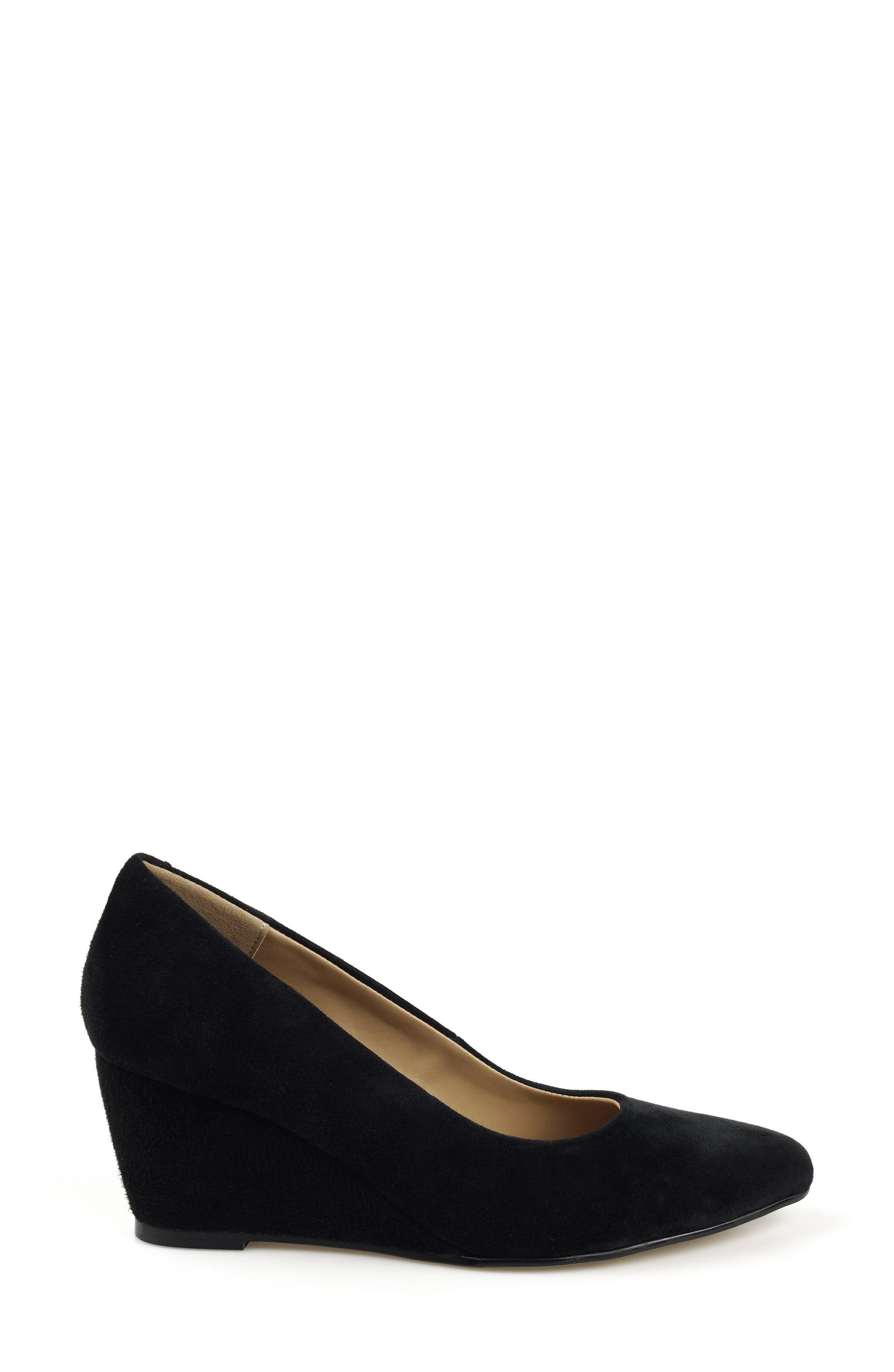 Wedge Pump, Alternate, color, BLACK SUEDE