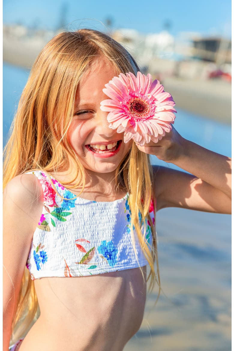 Kids' Finley Smocked Two-Piece Swimsuit, Alternate, color, FLORENCIA
