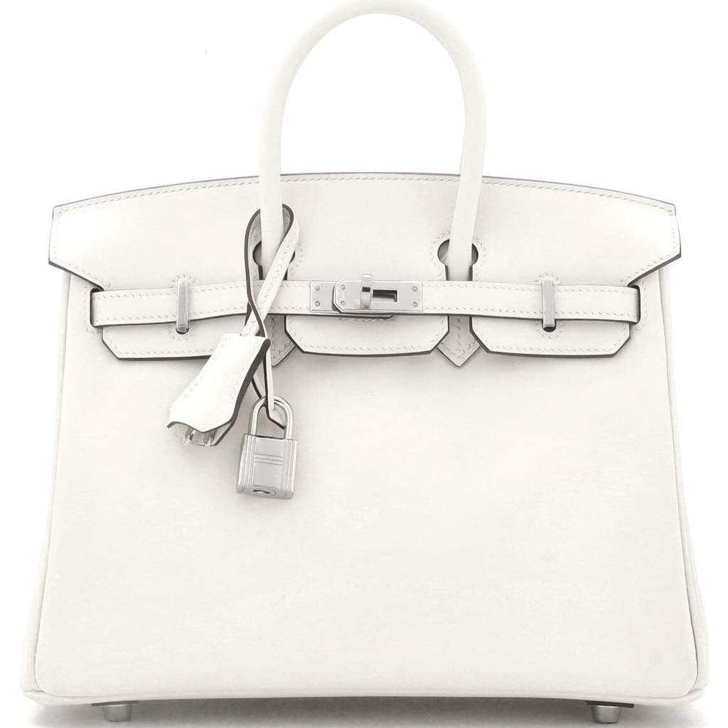 Pre-owned Hermes Hermes Birkin Handbag Grey Swift With Palladium Hardware 25 In Gray