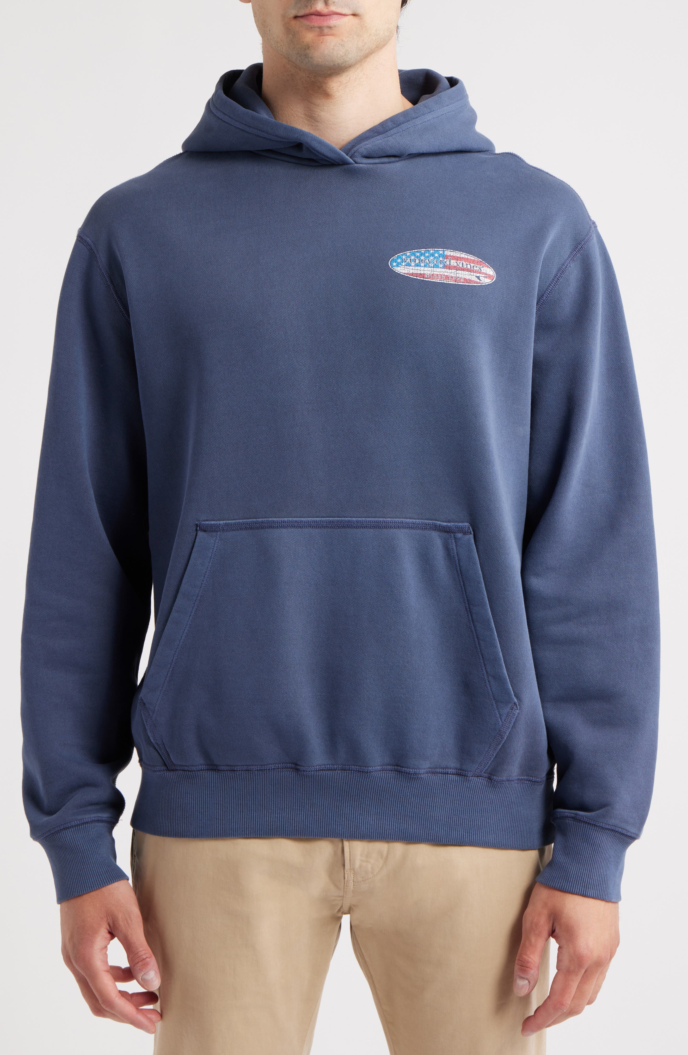 古着 vineyard vines 無地 ハーフジップ スウェット トレーナー メンズ vineyard vines スウェット 【L】 メンズ USA 星条旗 古着