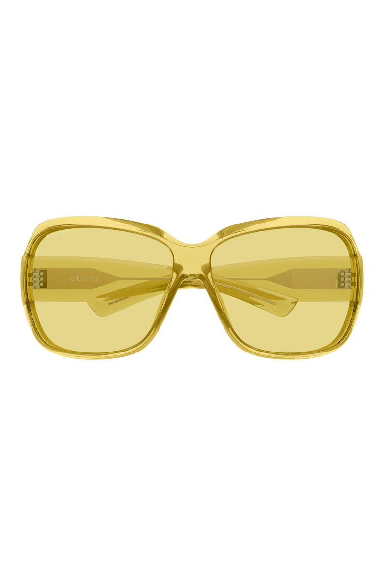 70mm Oversize Square Sunglasses, Main, color, YELLOW