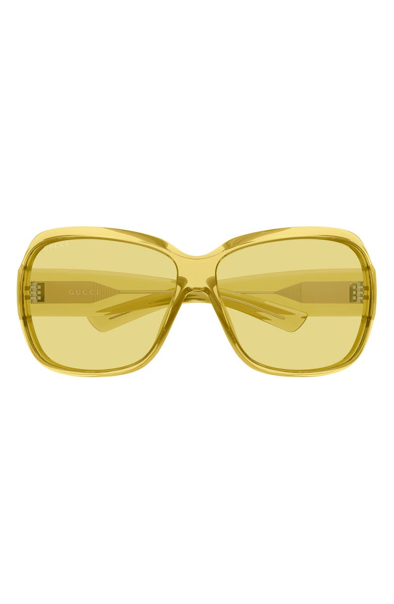 Gucci 70mm Oversize Square Sunglasses, Main, color, Yellow