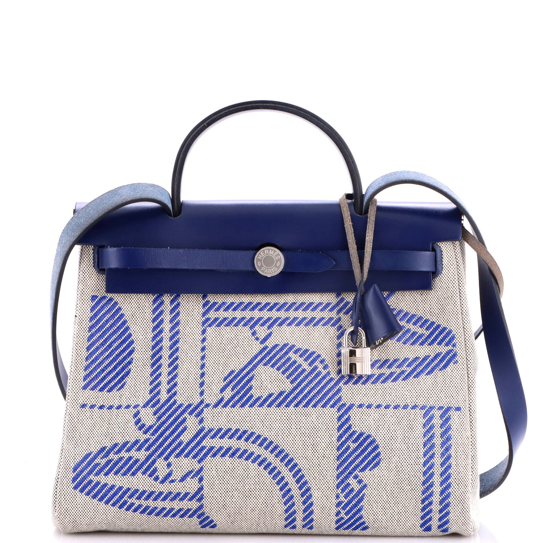 Herbag Zip Relief Brides de Gala Toile and Leather 31, Main, color, Blue