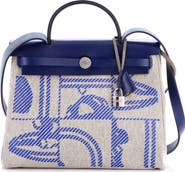 Pre-Owned Hermes Herbag Zip Relief Brides de Gala Toile and Leather 31