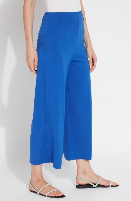 Lyssé Ellis Culottes Ponte Crop Pant In Cobalt Pop In Cobalt Pop