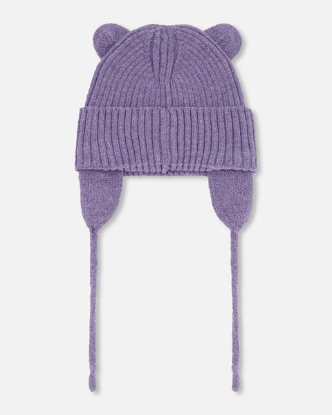 Girl Logo Patch Ribbed Knit Hat (Baby)
