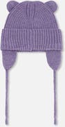 Deux par Deux Girl Logo Patch Ribbed Knit Hat