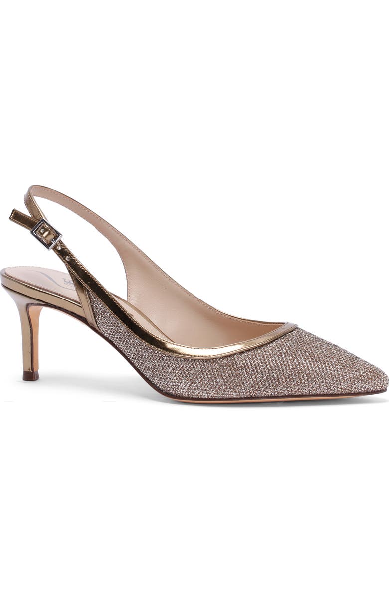 Nina Nazuri Slingback Pointed Toe Pump, Main, color, Latte