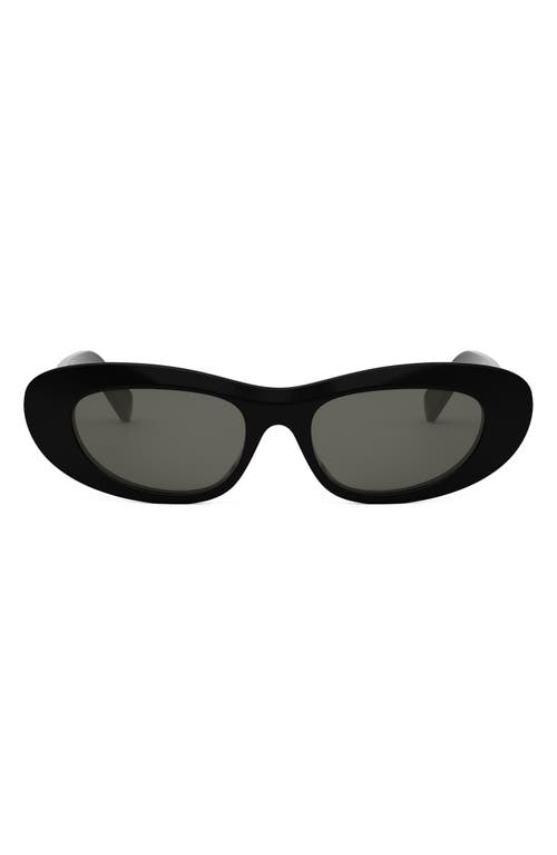 Celine 3 Dots Cat-eye Sunglasses In Shiny Black/smoke
