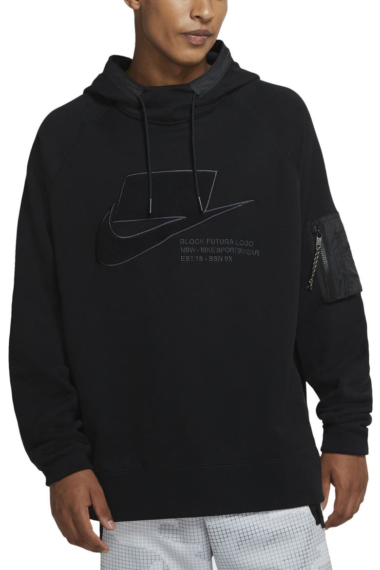 Sportswear Utility Hoodie, Main, color, BLACK