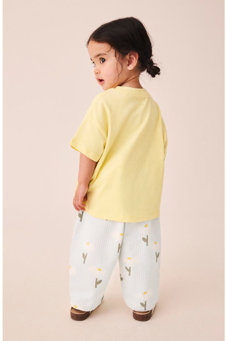 Kids' T-Shirt & Daisy Pants Set, Alternate, color, YELLOW