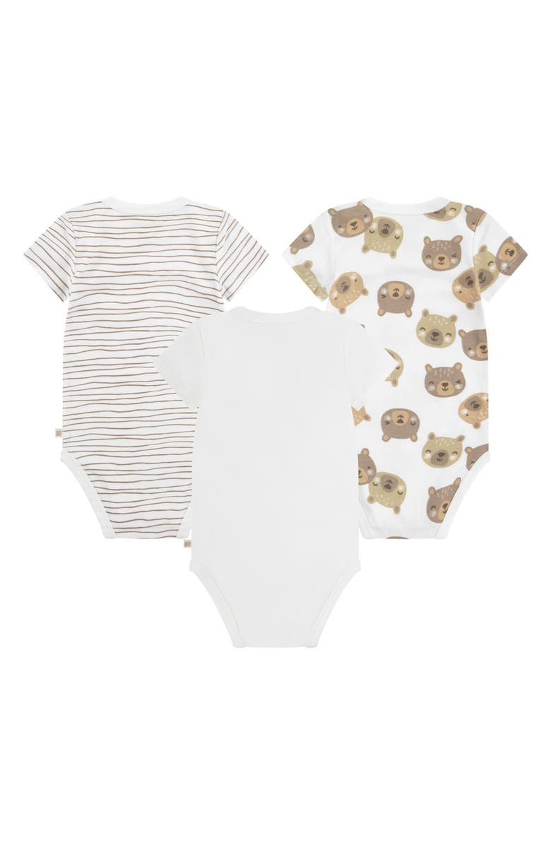 Huggies Assorted 3-Pack Organic Cotton Bodysuit Set, Alternate, color, J05snow Wh