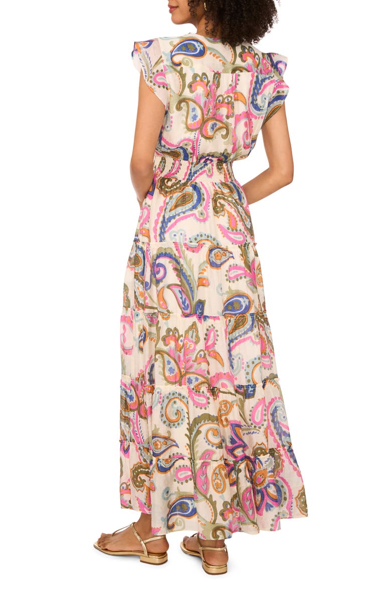 Vince Camuto Floral Paisley Maxi Dress, Alternate, color, 