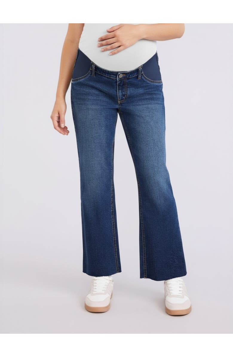 MOTHERHOOD MATERNITY Under the Belly Wide Leg Crop Jeans, Main, color, Scion Wash