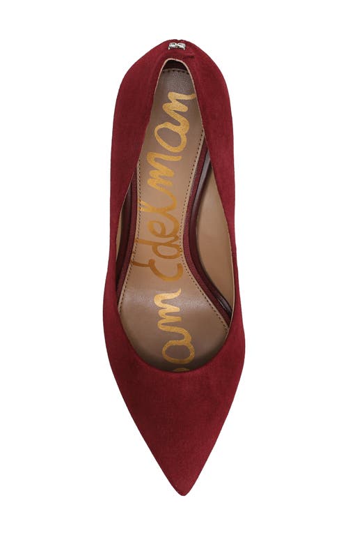 Sam Edelman Hazel Pointed Toe Pump In Burgundy