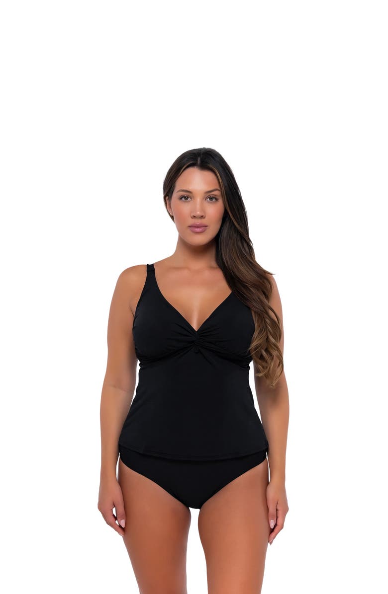 Sunsets Forever Tankini Swimsuit Top - F Cup, Alternate, color, Black
