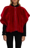 GORSKI Reversible Collarless Genuine Shearling Jacket