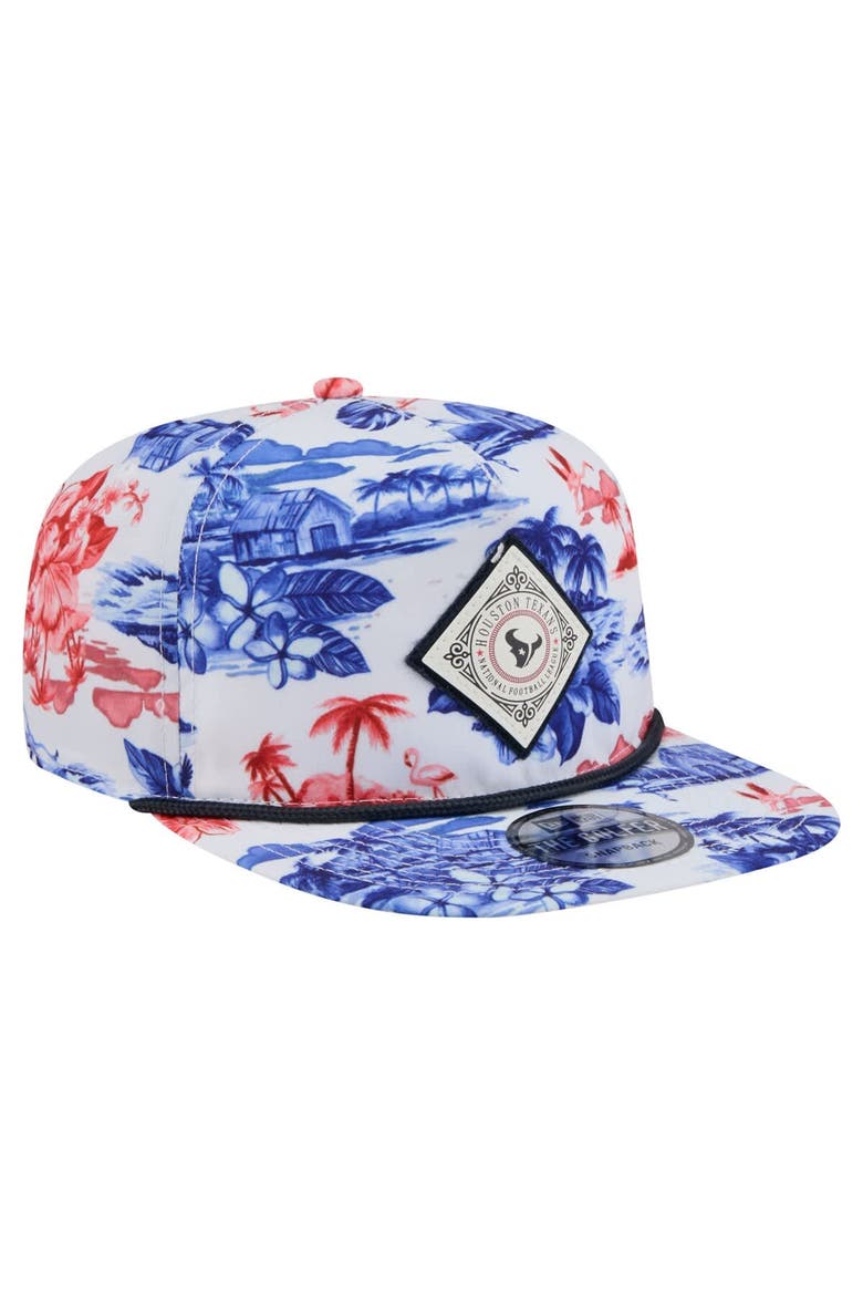 Men's New Era  White Houston Texans Adventure Golfer Snapback Hat, Alternate, color, White