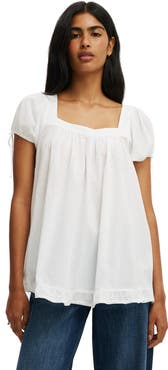 Cotton On Women's Eliza Babydoll Tunic Top