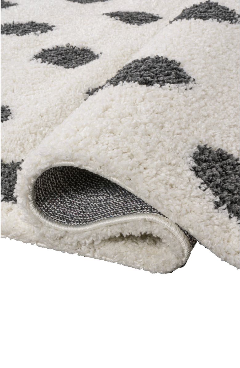 JONATHAN Y Pere Modern Charcoal Dot Shag Area Rug, Alternate, color, White/Gray