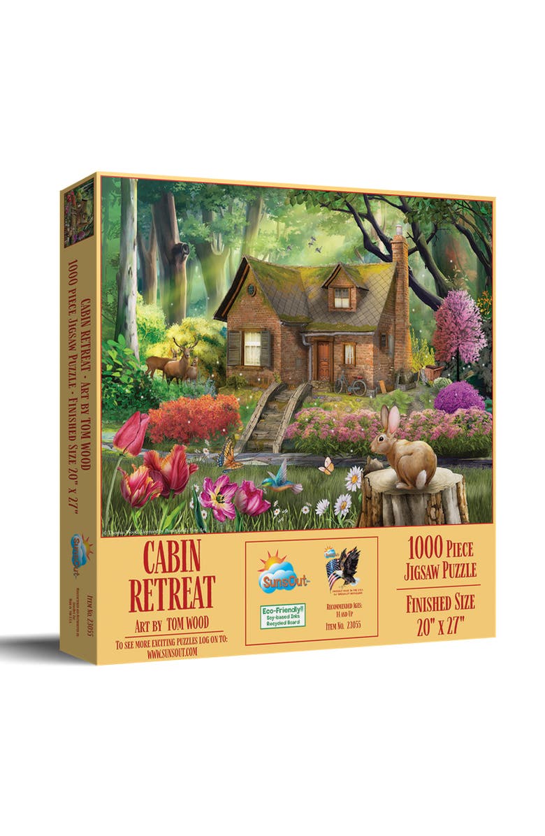 Sunsout Cabin Retreat 1000 piece Jigsaw Puzzle for Adults, Main, color, Multicolor