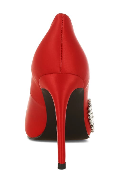 London Rag Ashlyn Crysal Leaf Pump In Red