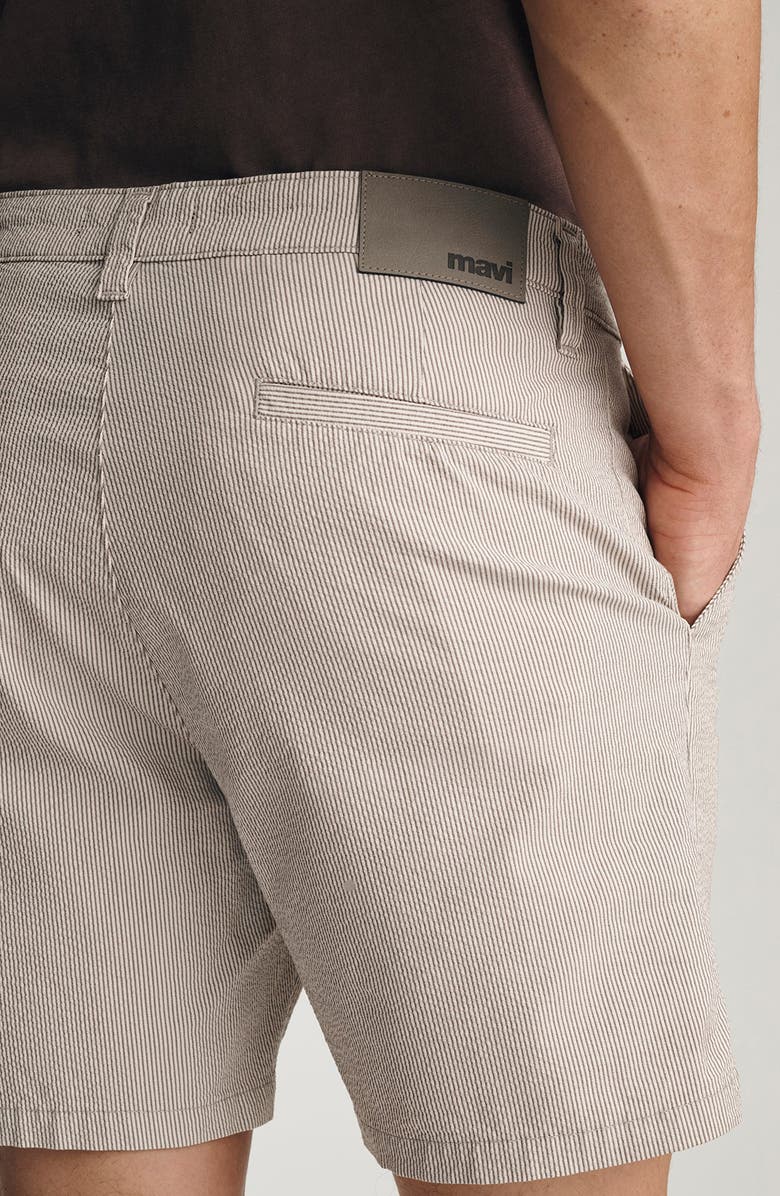 Mavi Jeans Nate Flat Front Seersucker Shorts, Alternate, color, 