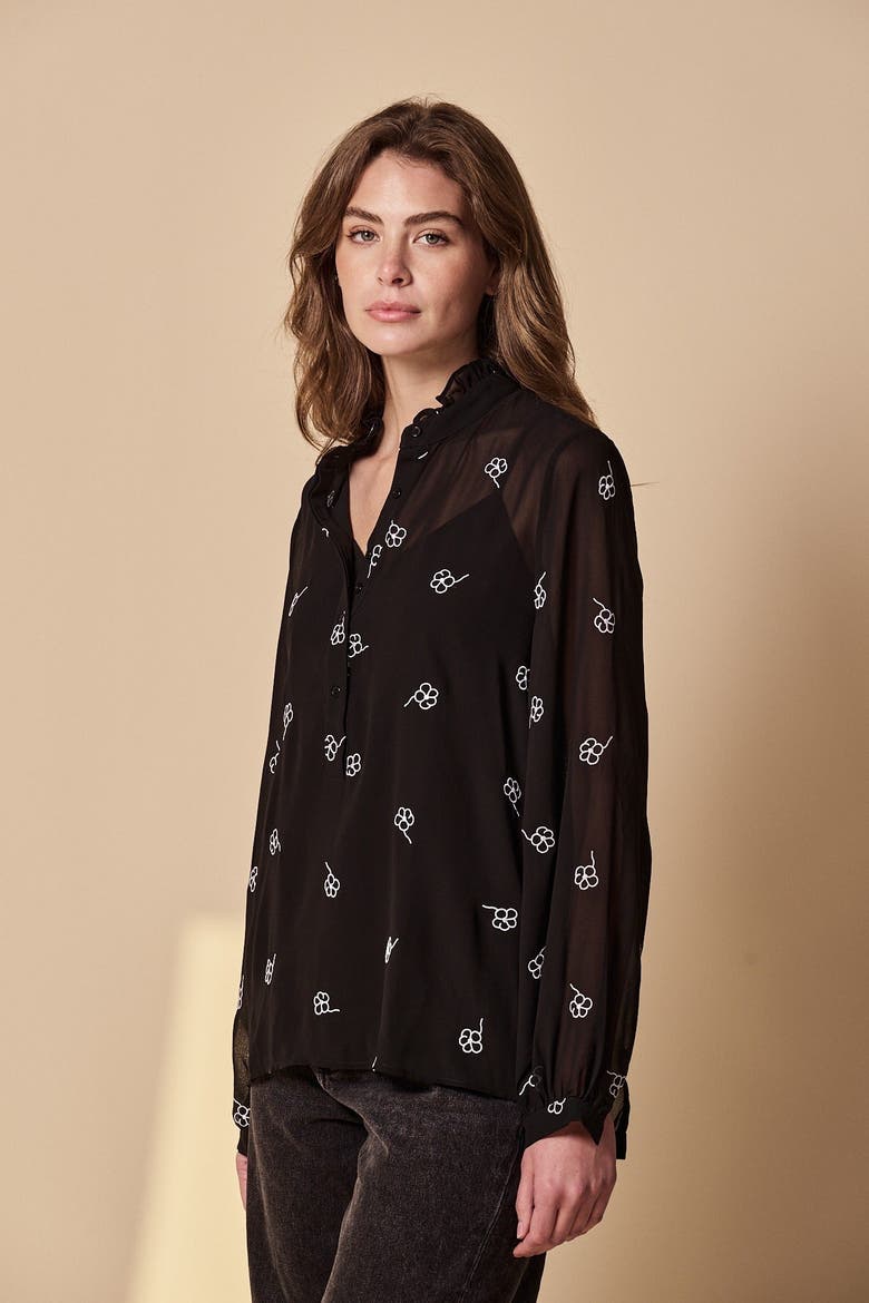 The Nica Shirt, Alternate, color, Black Embroidery